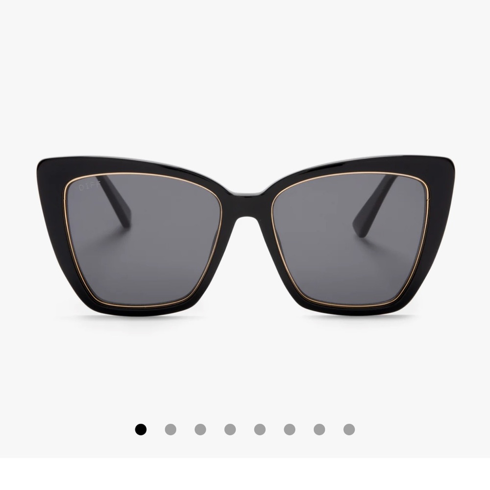 Diff Becky IV black Grey Polarized sunglasses NIB
